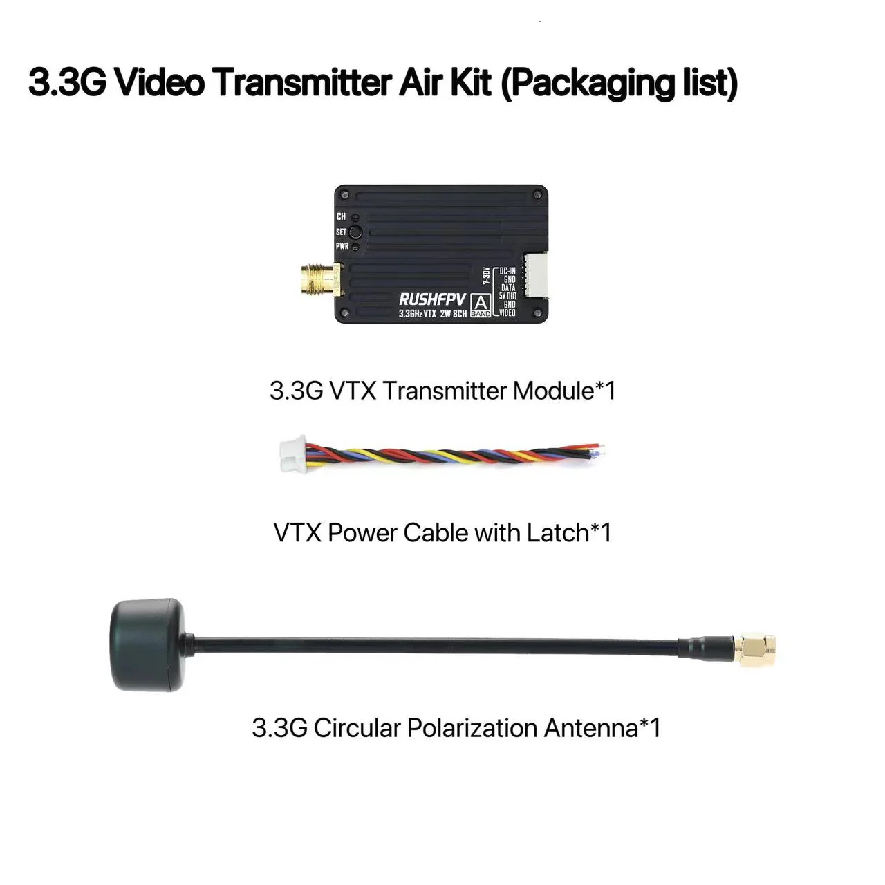 Drone Transmitter - RUSHFPV 3.3G 2W VTX Trasmettitore FPV
